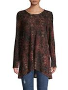 Joan Vass Python-print High-low Top
