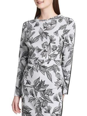 Calvin Klein Jacquard Angle-hem Top