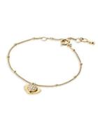 Michael Kors Kors Love Heart Charm 14k Goldplated Bracelet