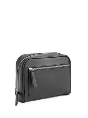 Royce New York Genuine Leather Zip Toiletry Bag