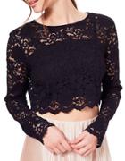 Miss Selfridge Cropped Lace Top