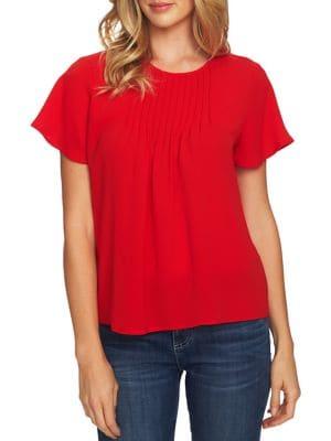 Cece French Cafe Pintuck Top
