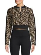 Puma Leopard Print Cropped Sweater