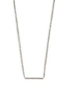 Chan Luu Sterling Silver And Diamond Bar Necklace