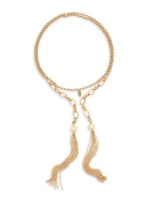Miriam Haskell Beaded Tassel Wrap Necklace