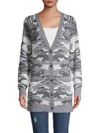 Lucky Brand Camouflage Buttoned Cardigan