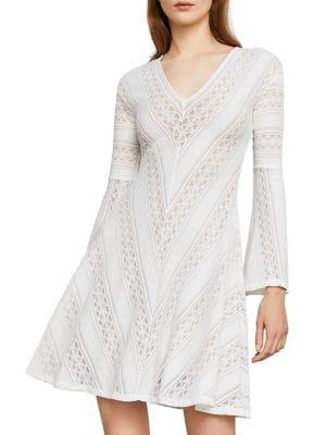 Bcbgmaxazria Bell Sleeve Knit A-line Dress