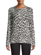Lord & Taylor Leopard Printed Merino Wool Sweater