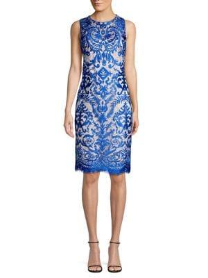 Vince Camuto Damask Lace Bodycon Dress