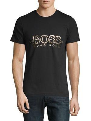 Hugo Boss Metallic Logo Graphic Tee