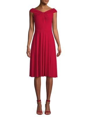 Gabby Skye Off-the-shoulder A-line Dress