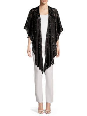 Betsey Johnson Burnout Draped Shawl