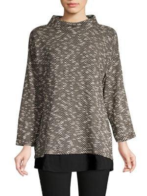 Vince Camuto Herringbone Twofer Top