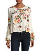 Romeo & Juliet Couture Textured Floral Blouse