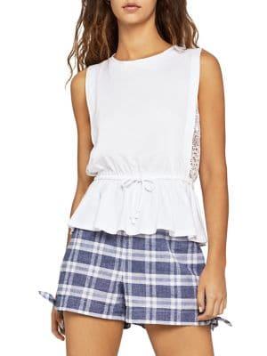 Bcbgeneration Sleeveless Crochet-trimmed Top