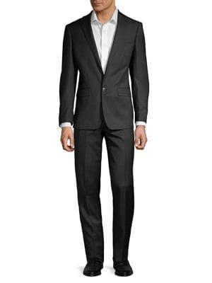 Calvin Klein Extra Slim-fit Windowpane Wool Suit