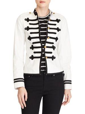 Lauren Ralph Lauren Petite Stretch Denim Military Jacket