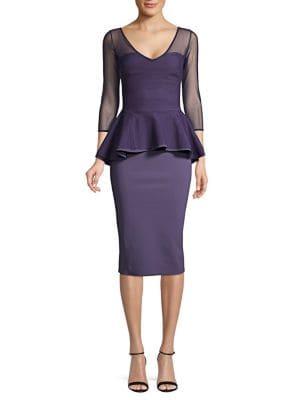 Chiara Boni La Petite Robe Illusion-panel Peplum Bodycon Dress