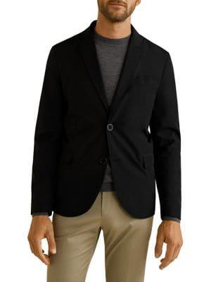 Mango Technical Button Front Blazer