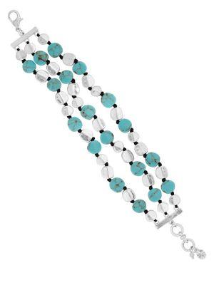 Lucky Brand April Chase Crystal Coin Bracelet