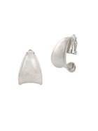 Robert Lee Morris Collection Soft Spoken Crystal Scalloped Huggie Earrings