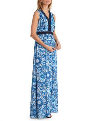 Karl Lagerfeld Paris Paisley Maxi Dress