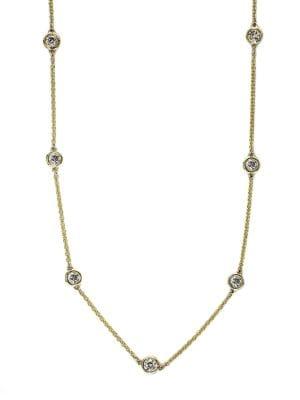 Effy Trio 14k Yellow Gold & Diamond Station Necklace