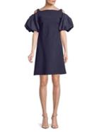 Chiara Boni La Petite Robe Cold-shoulder Puff-sleeve Dress