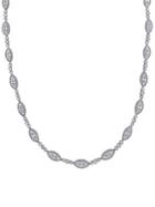 Sonatina Sterling Silver 2 Tcw Diamond Station Necklace