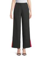 Imnyc Isaac Mizrahi Side Striped Wide-leg Pants