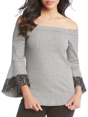 Karen Kane Patterned Off-the-shoulder Top