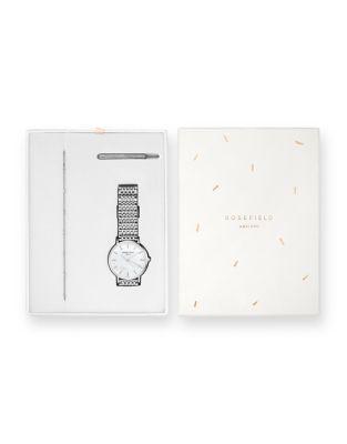 Rosefield Upper East Side And The Downtown Bracelet And Stainless Steel Bracelet Watch Holiday Set