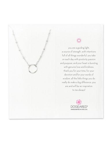 Dogeared Karma Sterling Silver Circular Pendant Necklace