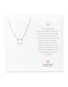 Dogeared Karma Sterling Silver Circular Pendant Necklace