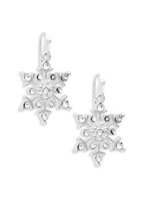 Design Lab Snowflake Drop Earrings