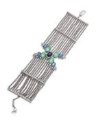 Jenny Packham Large Chain Silvertone Bracelet