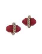 Lauren Ralph Lauren Match Point Coral, Limestone & 12k Gold-plated Earrings