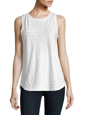 Lord & Taylor Plus Textured Sleeveless Tank