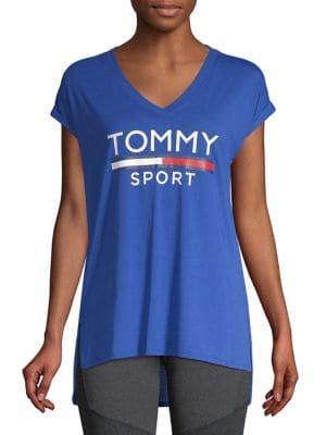 Tommy Hilfiger Performance Logo V-neck Tee
