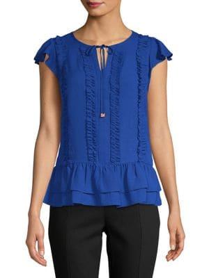 Ivanka Trump Ruffled Peplum Blouse