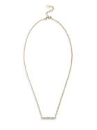 Sole Society Goldtone And Crystal Bar Necklace