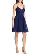 Guess Lace-embroidered Fit-&-flare Dress