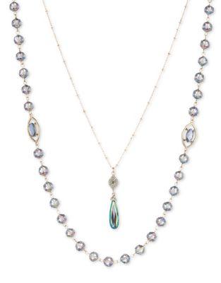 Lonna & Lilly Crystal Teardrop 2 In 1 Pendant Necklace