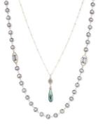 Lonna & Lilly Crystal Teardrop 2 In 1 Pendant Necklace