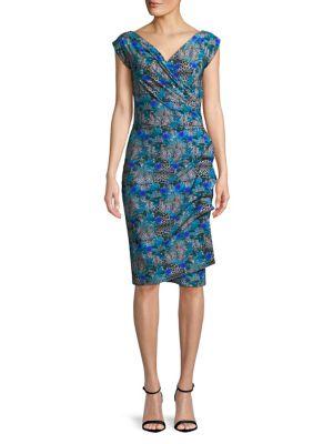 Chiara Boni La Petite Robe Cap-sleeve Floral Knee-length Dress