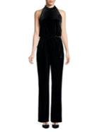 Vince Camuto Self-tie Velvet Jumpsuit
