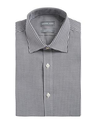 Michael Michael Kors Regular-fit Airsoft Cotton Check Dress Shirt