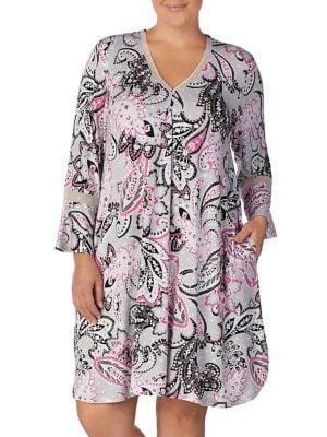 Ellen Tracy Plus Classic V-neck Short Tunic