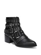 Fergalicious Isolation Studded Faux Leather Booties
