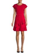 Michael Michael Kors Ruffle Tie-waist A-line Dress